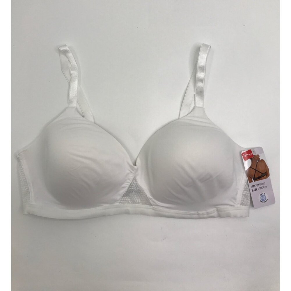 Hanes Light Wireless T-Shirt Bra Comfort White XL NEW
